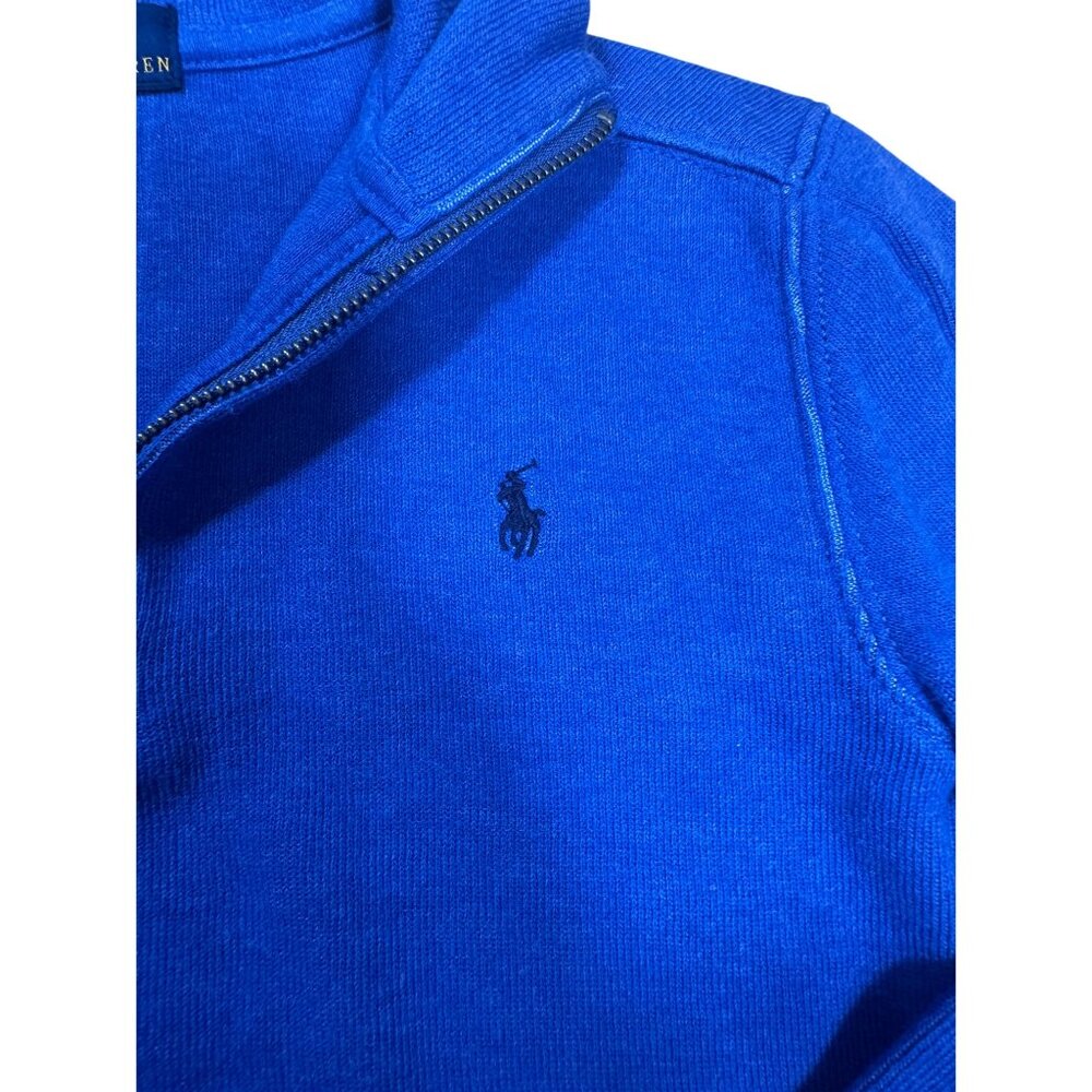 Polo Ralph Lauren Boys Blue Half Zip Sweater Pullover Size 7 - Picture 3 of 6